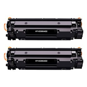 HP CE285A/CE278A/CB435A/CB436A Preto Pack de 2 Cartuchos de Toners - Compatível