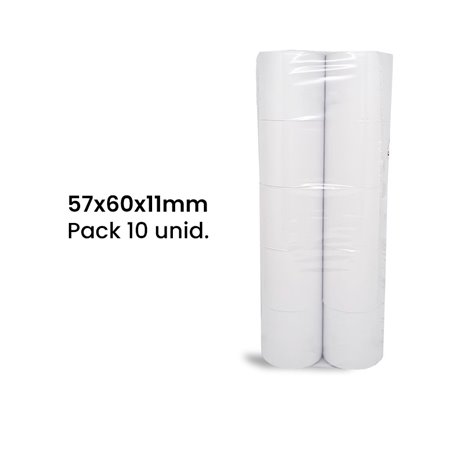 Rolo de Papel Normal 57x60x11 - Pack de 10 unidades