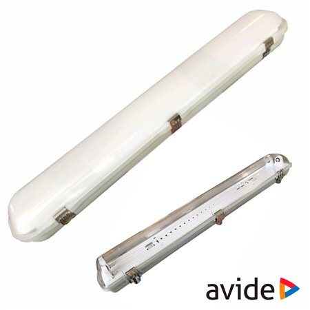 Armadura Estanque 1.5M P/ 2 Lâmpadas Led Tubular T8 Avide