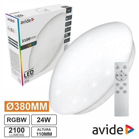 Aplique Led Redondo 24W 380Mm Rgbw 2100Lm Stella Avide