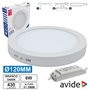 Painel Leds Redondo Superfície 6W 120Mm 6400K 430Lm Avide