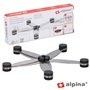 Base Em Inox P/ Tachos C/ Pés Borracha Alpina