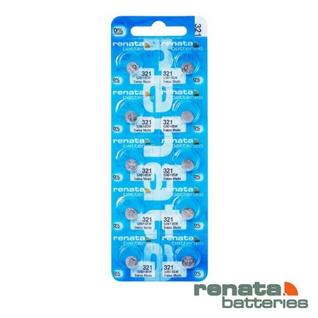 Pilha Alcalina Botão 321/Sr616Sw 1.5V Ag2O 10X Renata