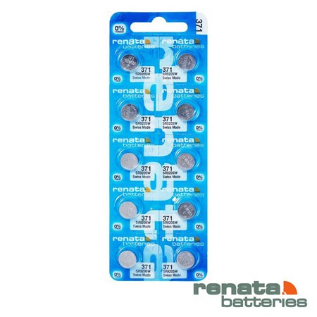 Pilha Alcalina Botão 371/Sr920Sw 1.5V Ag2O 10X Renata