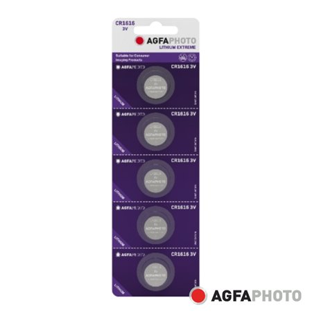 Pilha Lithium Botão Cr1616 3V 5X Blister Agfaphoto
