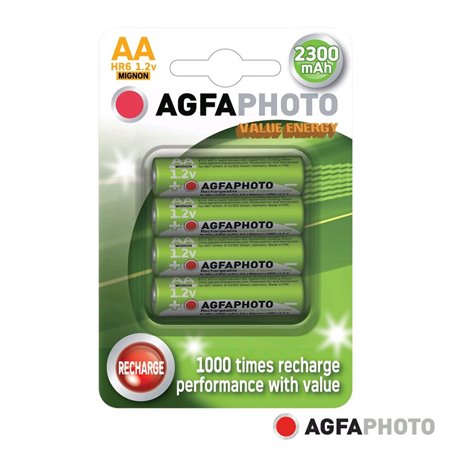 Pilha Recarregável Aa 1.2V 2300Mah 4X Blister Agfaphoto