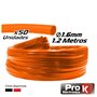 Tubo Manga Termoretráctil 1.6Mm 1.2M 50X Vermelho Prok