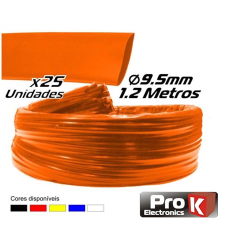 Tubo Manga Termoretráctil 9.5Mm 1.2M 25X Vermelho Prok