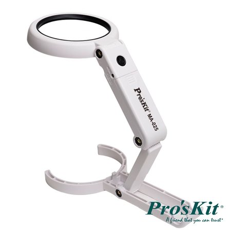 Lupa C/ Iluminação 8 Leds Proskit