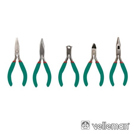 Conjunto De 5 Alicates De Precisão Velleman