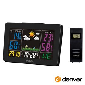 Estação Meteorológica S/ Fios C/ Visor Preto Denver