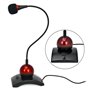 Microfone Mesa Por Jack 3.5Mm Vermelho