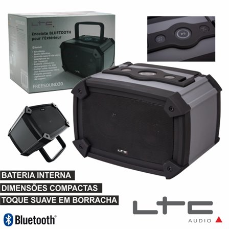 Coluna Bluetooth Portátil 2X3W Usb/Bat Ip44 Ltc