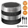 Coluna Bluetooth Portátil Metálica 3W Usb/Sd/Aux/Fm/Bat/Mic