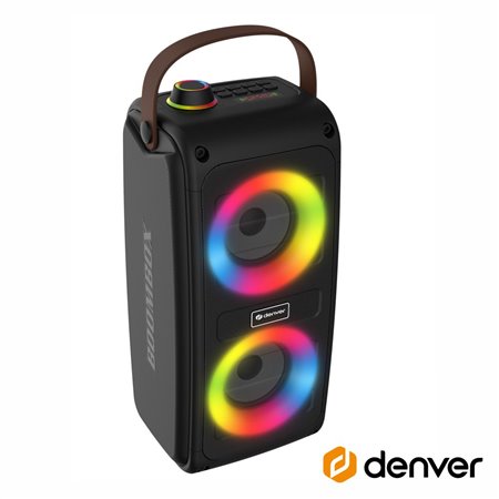 Coluna Bluetooth Portátil 2X5W Aux/Usb/Sd/Mic Denver