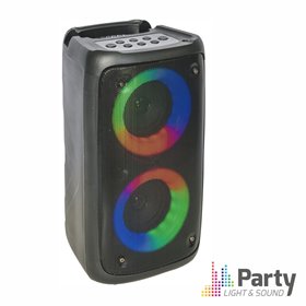 Coluna Amplificada 2X3" Usb/Sd/Aux/Fm/Bt Led Party