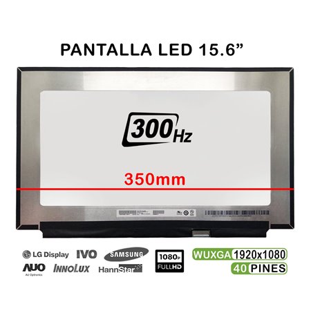 Ecrã LED de 15.6" para Portatil B156Han12.0 FHD 40 Pines 300Hz 350mm