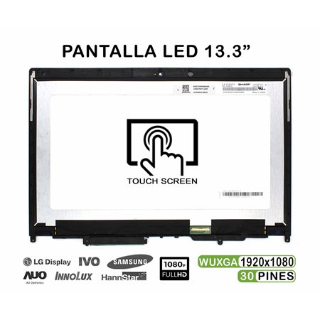 Ecrã com Tátil de 13.3" para Portatil Lenovo ThinkPad X380 Yoga 20Lh FHD 02Da168