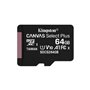 Cartão de Memória Kingston CANVAS Select Plus 64GB microSD XC/ Classe 10/ 100MBs