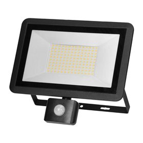 Foco LED 100W 230V C/ Sensor 4000K 8000LM Preto ADVITI
