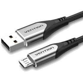 Cabo USB 2.0 Vention COAHI, USB Macho - MicroUSB Macho, Até 60W, 480Mbps, 3m, Cinza
