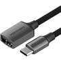 Cabo USB 2.0 Vention CCWHB, USB Tipo-C Macho - USB Fêmea, 15cm