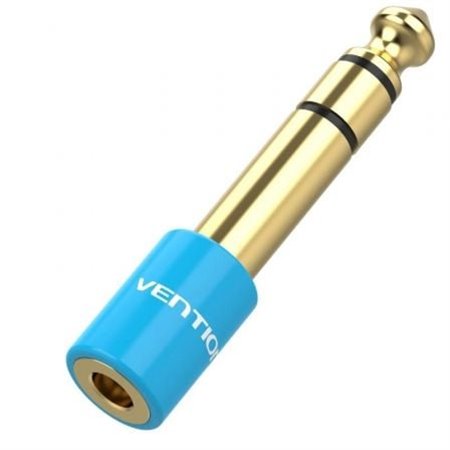 Adaptador Jack Vention VAB-S01-L, Jack 6.5 Macho - Jack 3.5 Fêmea, Azul