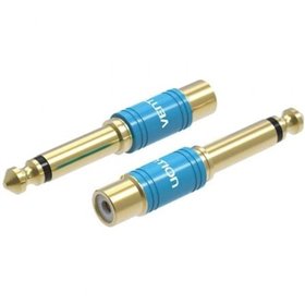 Adaptador Jack Vention VDD-C03, RCA Fêmea - Jack 6.5 Macho, Azul