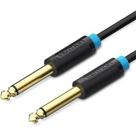 Cabo Mono Vention BAABI, Jack 6.5 Macho - Jack 6.5 Macho, 3m, Preto