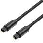 Cabo de Audio de Fibra óptica Vention BAEBF, 1m, Preto