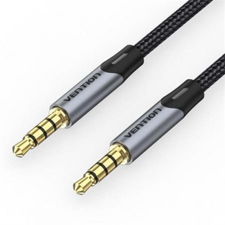 Cabo Stereo Vention BAQHG, Jack 3.5 Macho - Jack 3.5 Macho, 1.5m, Cinza