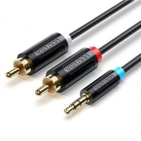 Cabo Stereo Vention BCLBG, Jack 3.5 Macho - 2x RCA Macho, 1.5m, Preto
