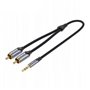 Cabo Stereo Vention BCNBF, Jack 3.5 Macho - 2x RCA Macho, 1m, Cinza