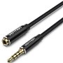 Cabo Stereo Vention BHCBF, Jack 3.5 Macho - Jack 3.5 Fêmea, 1m, Preto