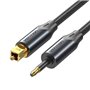 Cabo de Audio de Fibra óptica Vention BKCBH, 2m, Preto