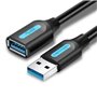 Extensão USB 3.0 Vention CBHBF, USB Macho - USB Fêmea, 5Gbps, 1m, Preto