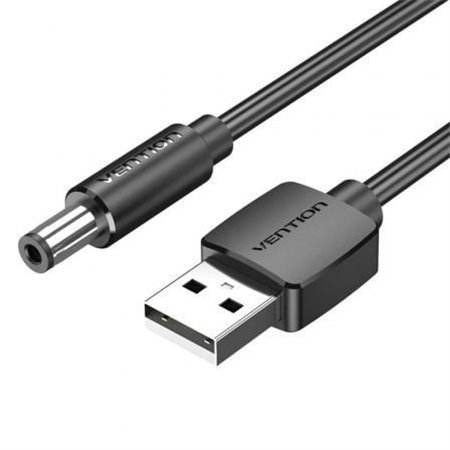 Cabo de Alimentação Vention CEYBD, USB-A Macho - DC 5.5mm Macho, 50cm, Preto