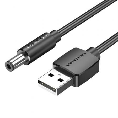 Cabo de Alimentação Vention CEYBF, USB-A Macho - DC 5.5mm Macho, 1m, Preto