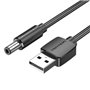 Cabo de Alimentação Vention CEYBF, USB-A Macho - DC 5.5mm Macho, 1m, Preto
