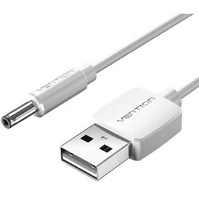 Cabo de Alimentação Vention CEYWD, USB-A Macho - DC 5.5mm Macho, 50cm, Branco