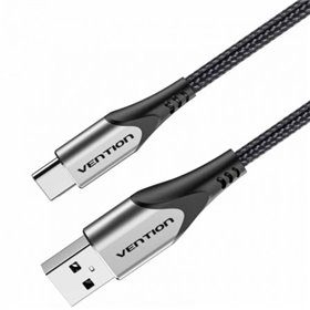 Cabo USB 2.0 Tipo-C Vention CODHH, USB Macho - USB Tipo-C Macho, Até 60W, 480Mbps, 2m, Cinza