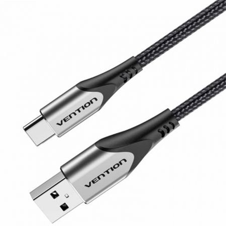 Cabo USB 2.0 Tipo-C Vention CODHH, USB Macho - USB Tipo-C Macho, Até 60W, 480Mbps, 2m, Cinza