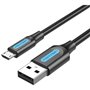Cabo USB 2.0 Vention COLBD, USB Macho - MicroUSB Macho, Até 60W, 480Mbps, 50cm, Preto