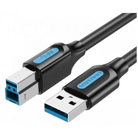 Cabo USB 3.0 Vention COOBI, USB Tipo-B Macho - USB Macho, 5Gbps, 3m, Preto