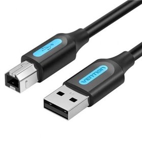 Cabo USB 2.0 Impressora Vention COQBL, USB Tipo-B Macho - USB Macho, 480Mbps, 10m, Preto