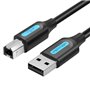 Cabo USB 2.0 Impressora Vention COQBL, USB Tipo-B Macho - USB Macho, 480Mbps, 10m, Preto