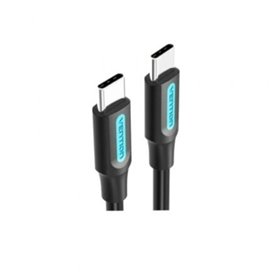Cabo USB 2.0 Tipo-C Vention COSBF, USB Tipo-C Macho - USB Tipo-C Macho, Até 60W, 480Mbps, 1m, Preto