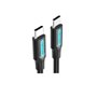 Cabo USB 2.0 Tipo-C Vention COSBF, USB Tipo-C Macho - USB Tipo-C Macho, Até 60W, 480Mbps, 1m, Preto