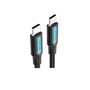 Cabo USB 2.0 Tipo-C Vention COSBG, USB Tipo-C Macho - USB Tipo-C Macho, Até 60W, 480Mbps, 1.5m, Preto