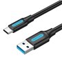 Cabo USB 3.0 Tipo-C Vention COZBF, USB Macho - USB Tipo-C Macho, Até 60W, 5Gbps, 1m, Preto